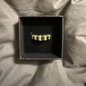 Bomb Party Sweet Escape- Black Onyx CZ on gold plating NEW size 8